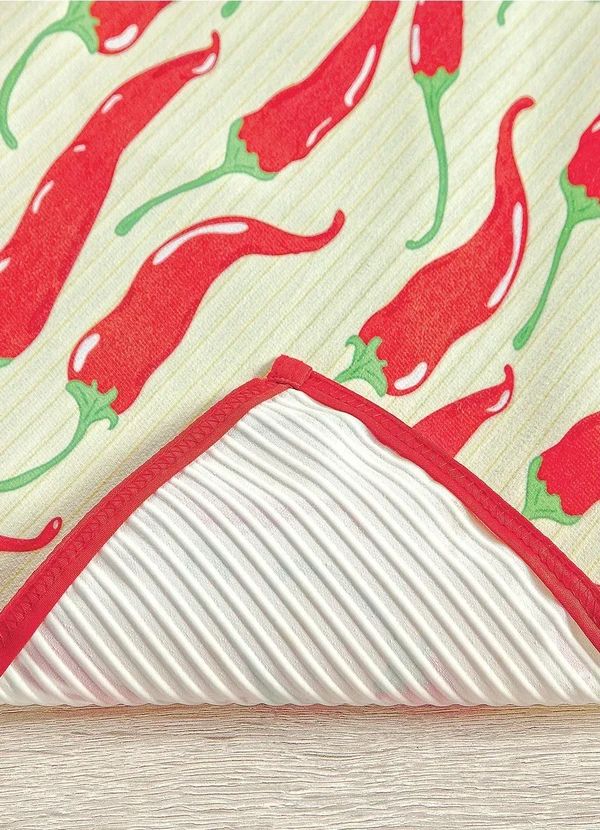 Lar e Lazer - Jogo de Tapetes Cozinha Pimenta 3 Peças 4