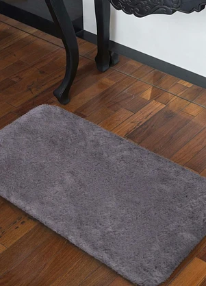 Jolitex - Tapete Antiderrapante Cinza 47x90 cm - JOLITEX