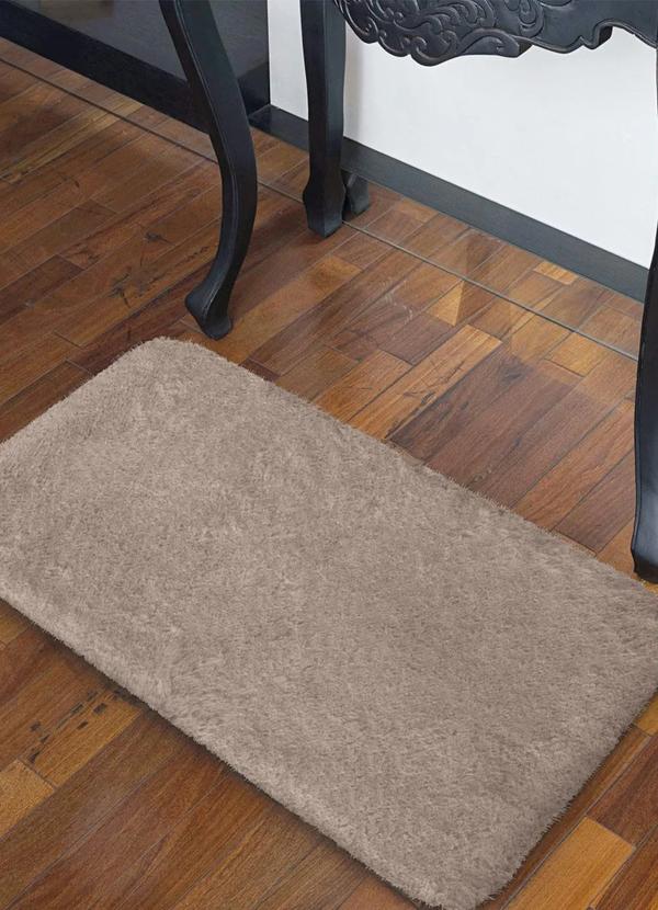 Jolitex - Tapete Antiderrapante Marrom 47x90 cm