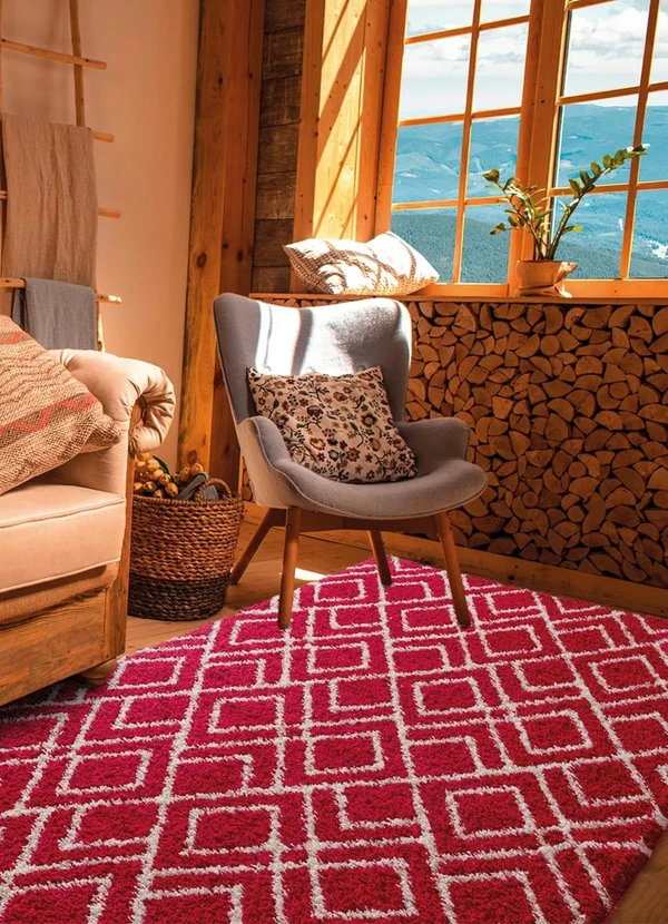 Jolitex - Tapete Antiderrapante Vermelho 100x150 cm