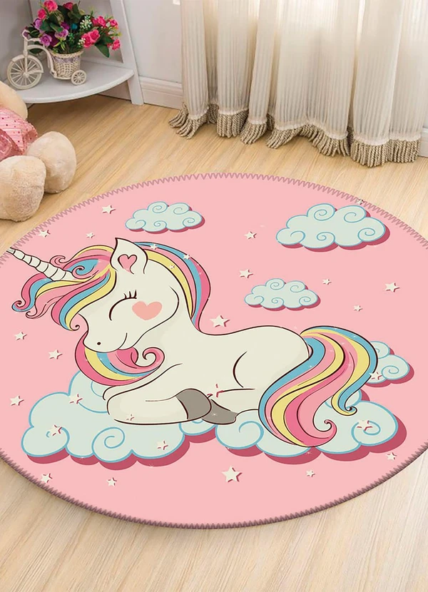 Lar e Lazer - Tapete Baby Unicorn 84 cm