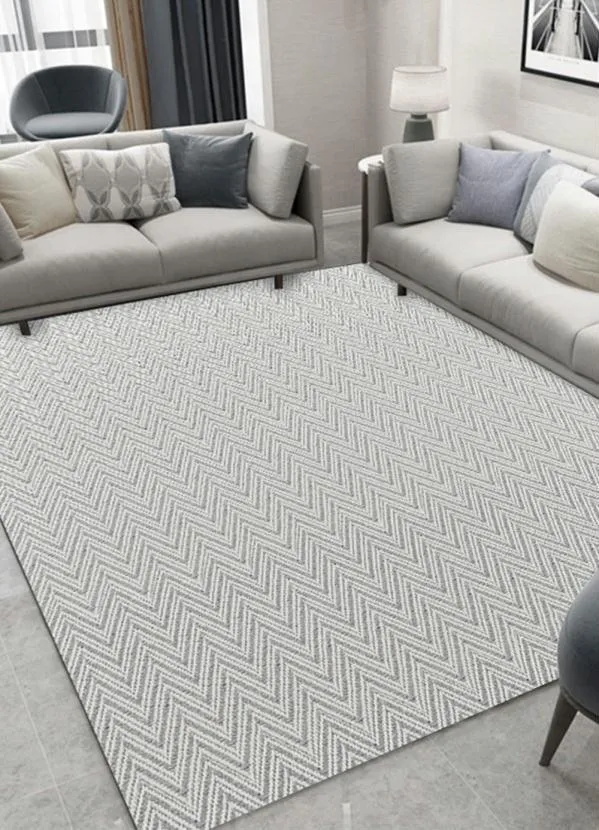 Lar e Lazer - Tapete Chevron Prata 47x70 cm