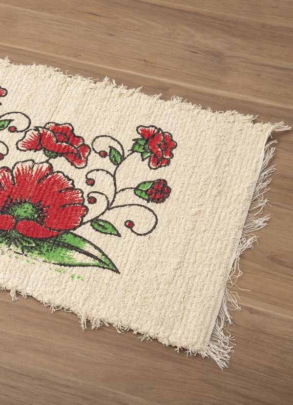 Lar e Lazer - Tapete de Piso Fio Cru Floral 40x60 cm 3