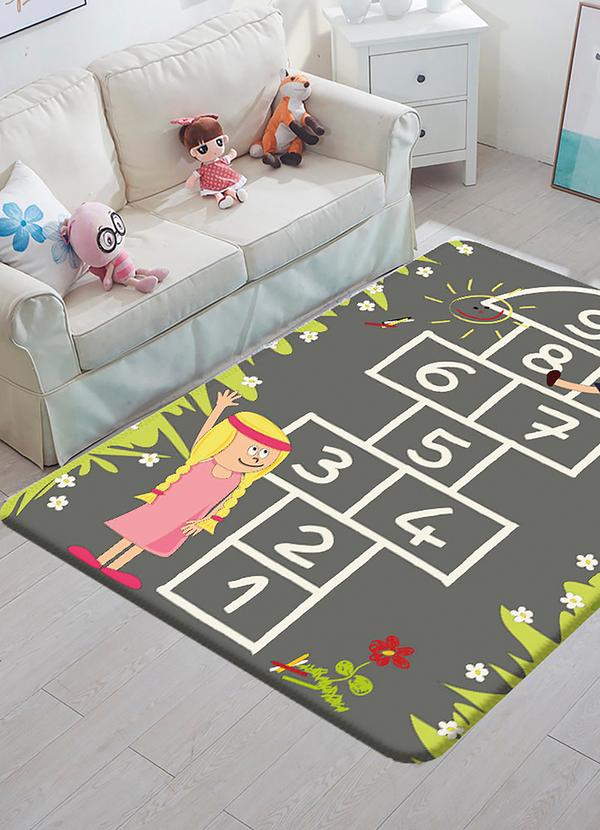 Lar e Lazer - Tapete Infantil Amarelinha 90x125 cm