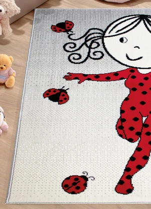 Lar e Lazer - Tapete Infantil Joaninha 50x80 cm - LAR E LAZER