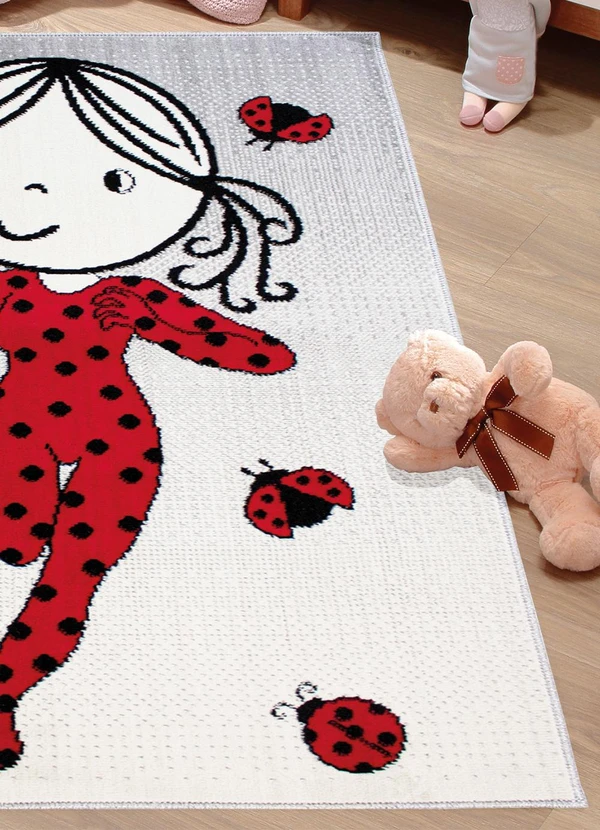 Lar e Lazer - Tapete Infantil Joaninha 50x80 cm 3