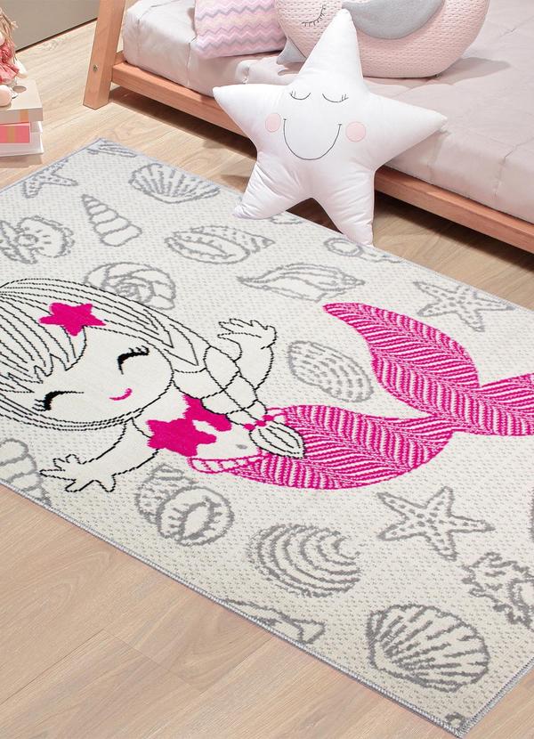 Lar e Lazer - Tapete Infantil Sereia 50x80 cm
