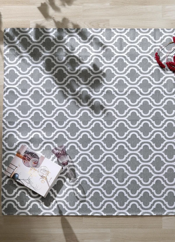 Bella Janela - Tapete Jacquard Cinza 100x130 cm 2