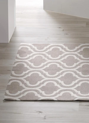 Bella Janela - Tapete Jacquard Creme 50x70 cm - BELLA JANELA