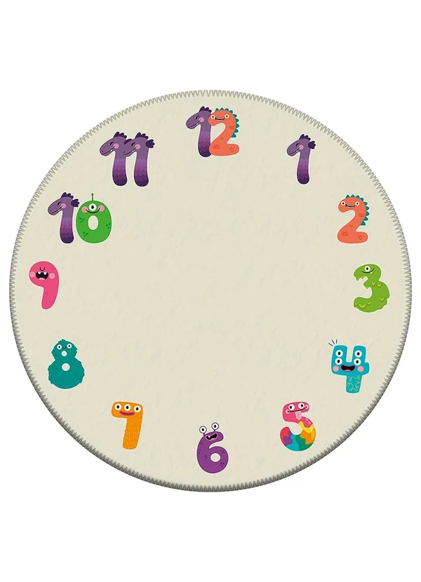 Lar e Lazer - Tapete Mesversário Redondo Números 84 cm 3