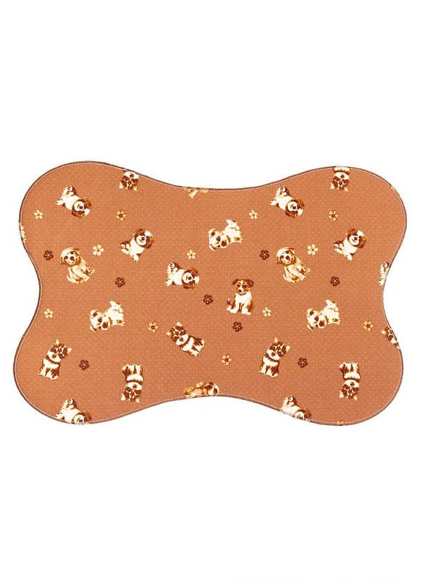 Lar e Lazer - Tapete Osso Marrom 38x56 cm