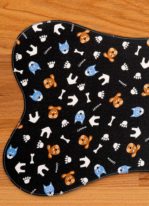 Lar e Lazer - Tapete Osso Woof Preto 38x56 cm 2