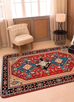 Lar e Lazer - Tapete Sala Abstrato Marrom100x140 cm Cm - LAR E LAZER