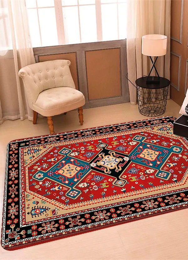 Lar e Lazer - Tapete Sala Abstrato Marrom100x140 cm Cm