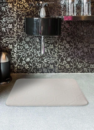 Lar e Lazer - Tapete Touch Bege 40x60 cm - LAR E LAZER