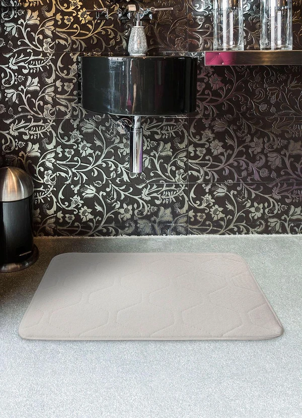 Lar e Lazer - Tapete Touch Bege 40x60 cm