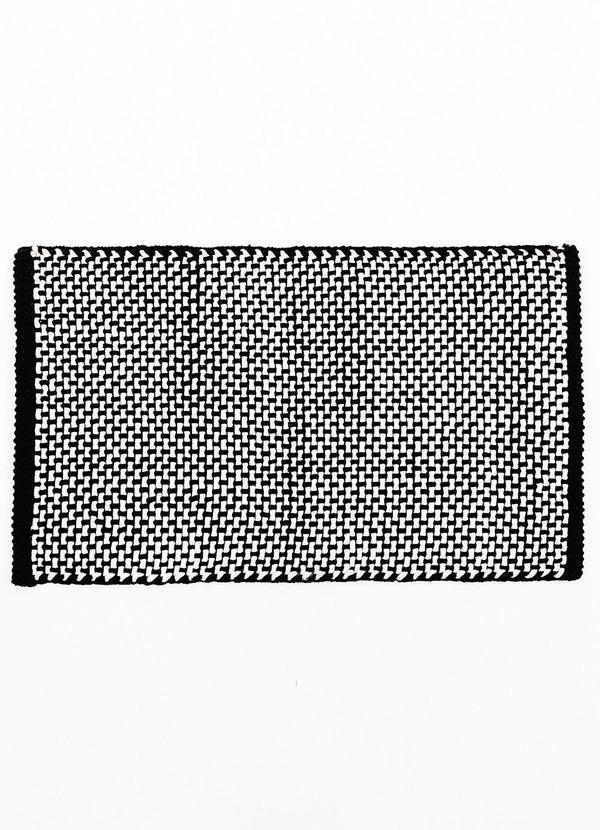 Lar e Lazer - Tapete Trançado Preto 50x80 cm