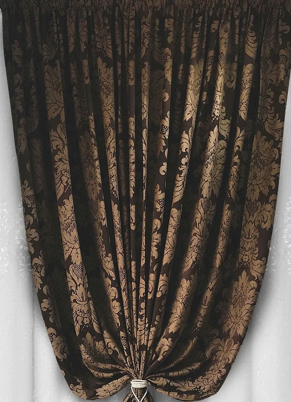 Lar e Lazer - Xale Jacquard Marrom 280x230 cm 2