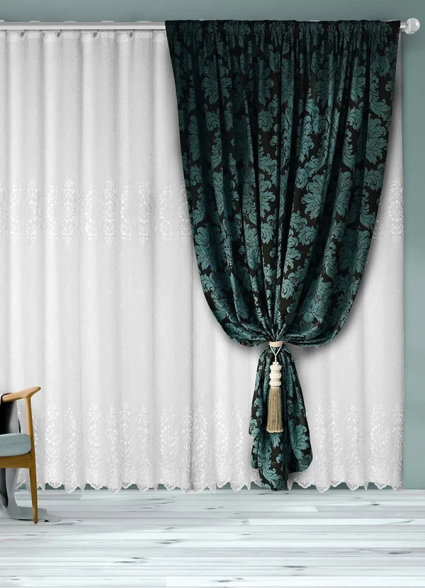 Lar e Lazer - Xale Jacquard Turquesa 280x230 cm 3