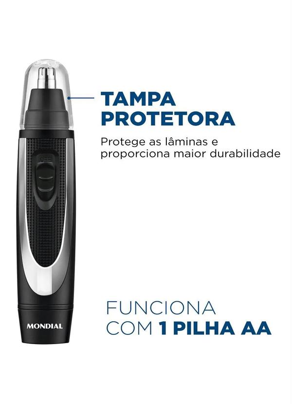 Mondial - Aparador de Pelos Preto 1 Peça 2