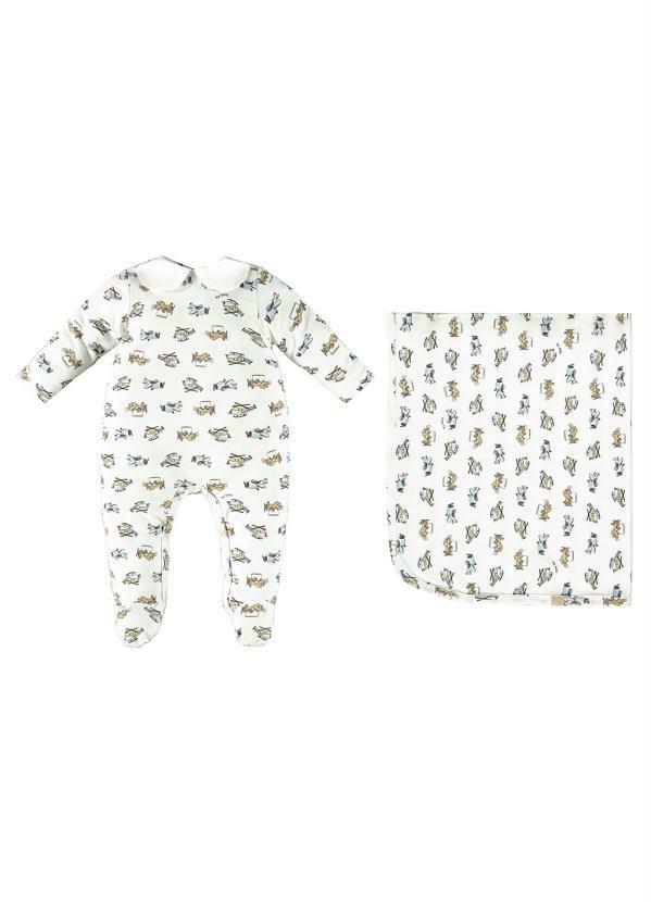 Up Baby - Kit Saída Maternidade Menino Bege