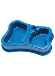 Comedouro Duplo Azul 1 Pea