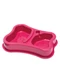 Lar e Lazer - Comedouro Duplo Rosa 1 Peça - variação: Rosa