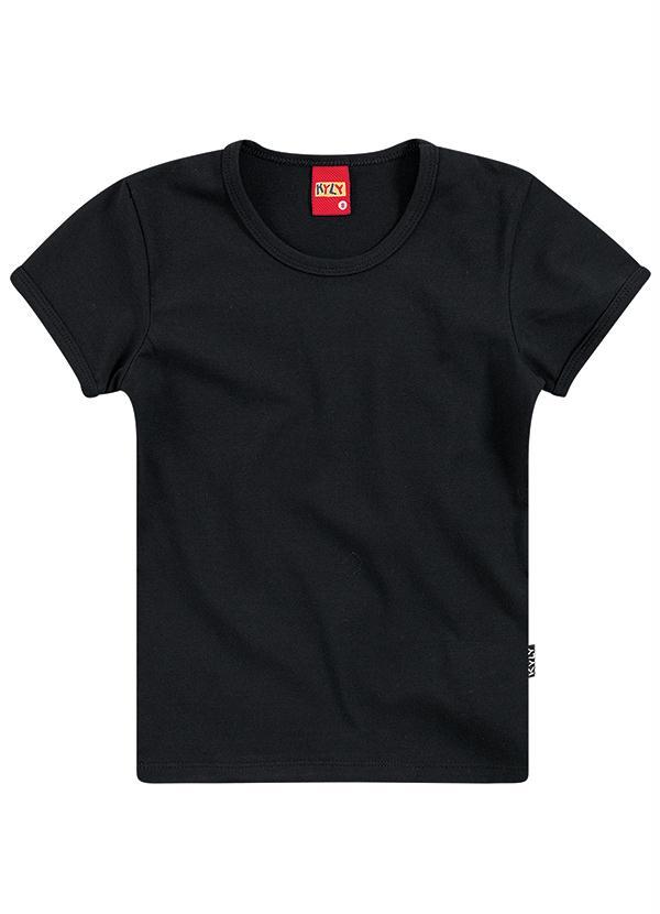 Kyly - Blusa Infantil Menina BásicaPreto