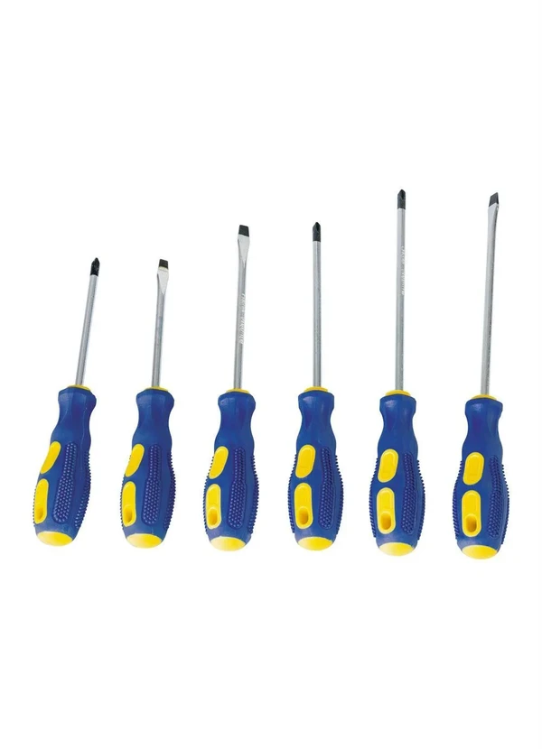 Mundo Lar - Kit Chaves de Fenda e Philips Azul 6 Peças