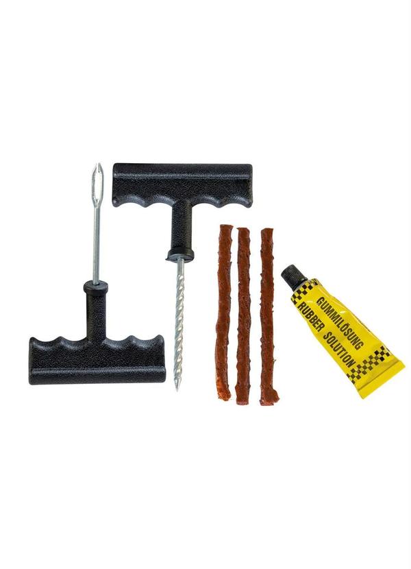 Kit Reparo de Pneus (Preto) 6 Peas