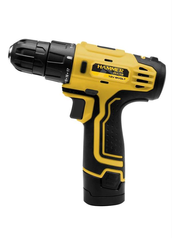 Lenoxx - Parafusadeira Hammer Amarela 13 Peças