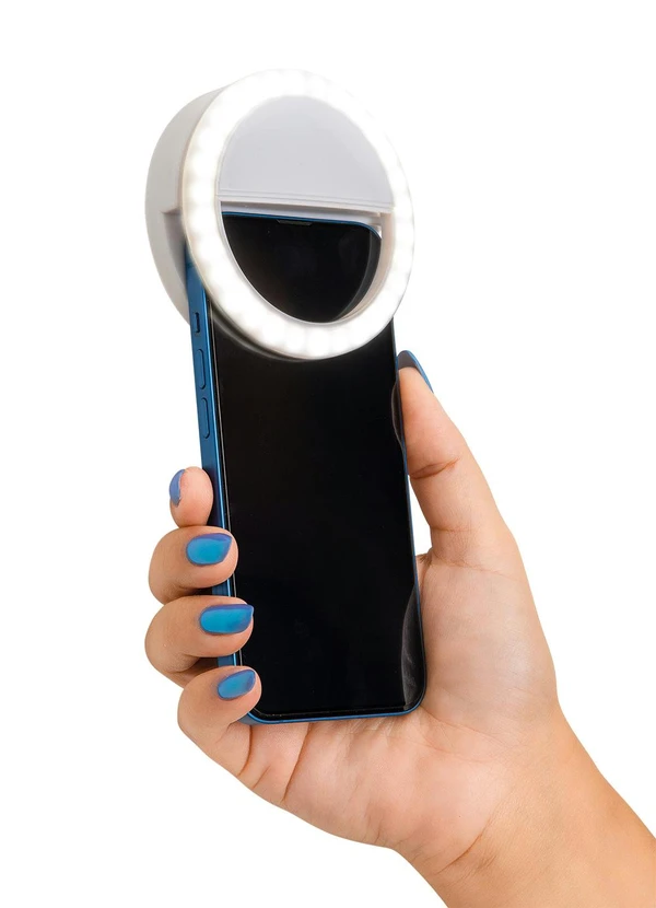 Mundo Lar - Anel de Luz para Celular Branco 8 cm