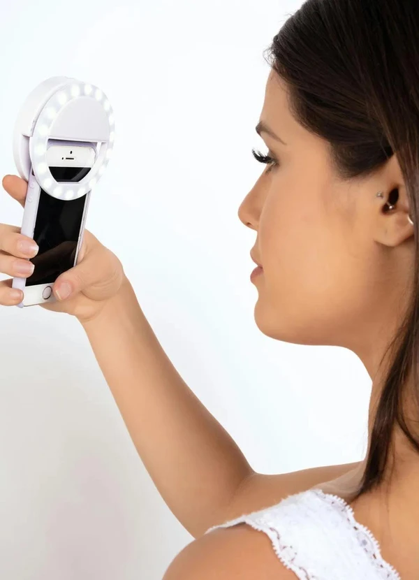 Mundo Lar - Anel de Luz para Celular Branco 8 cm 6