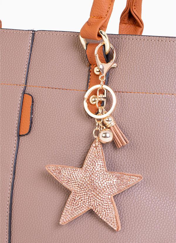 Quintess - Chaveiro de Estrela com Strass Rose 2
