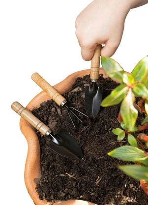 Lar e Lazer - Kit Ferramentas para Jardinagem Metal 3 Peças - LAR E LAZER