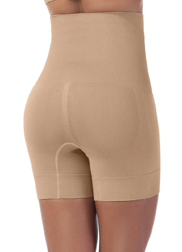 Zee Rucci - Bermuda Modeladora Alta sem Costura Bege 2