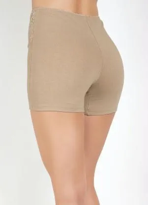 Alma Dolce - Short com Renda Frontal Bege - ALMA DOLCE