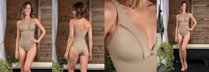 Body Modelador com Compresso Chocolate