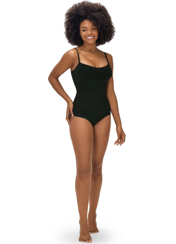 Zee Rucci - Body Modelador e Tanga Invisível Laser Preto 3