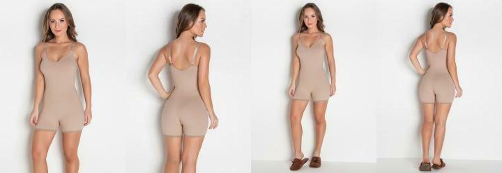 Modelador Chocolate com Renda na Perna