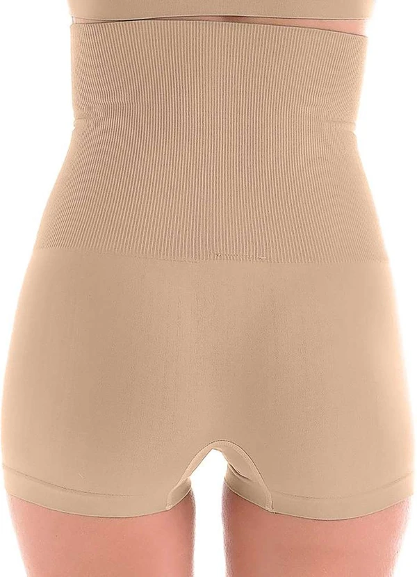 Zee Rucci - Calcinha Boxer Modeladora Alta sem Costura Bege 2