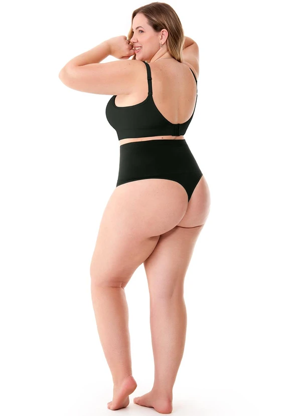 Zee Rucci - Calcinha Fio Dental Modeladora sem Costura Preto 4