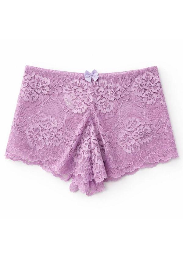 Dukali - Calcinha Caleçon de Renda Roxo