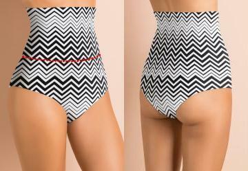 Calcinha Cintura Alta Chevron