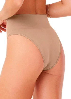 Rovitex - Calcinha Tanga Cós Alto sem Costura Bege - ROVITEX