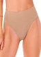 Rovitex - Calcinha Tanga Cós Alto sem Costura Bege - variação: Bege