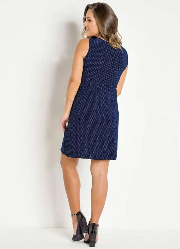 Alma Dolce - Camisola Amamentação Azul/Poá com Botões 3