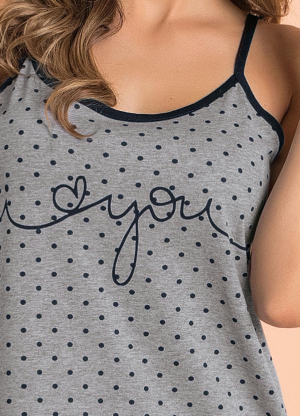 Alma Dolce - Camisola com Babado na Barra Mescla/Poá 3