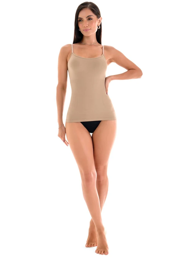 Zee Rucci - Regata Modeladora com Bojo sem Costura Bege 2