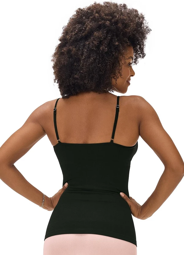 Zee Rucci - Regata Slim Modeladora sem Costura Preto 2